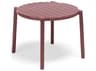 Nardi Doga Resin Marsala Round Outdoor Patio End Table