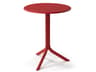 Nardi Spritz Resin Red Round Outdoor Patio Dining Table