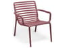 Nardi Doga Resin Marsala Stackable Relax Outdoor Lounge Chair