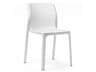 Nardi Bit Resin Bianco Stackable Outdoor Dining Side Chair