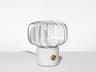 Niche Ionic Arca Petite Crystal Optique White Marble Table Lamp