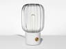 Niche Ionic Arca Tall Crystal Optique White Marble Table Lamp