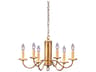 Northeast Lantern 6-Light Brass Candelabra Chandelier