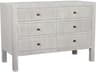 Noir Conrad 6-Drawers Mahogany Wood Double Dresser