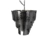 Noir Cornelius 10-light Antique Brass Tiered Chandelier