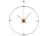 Nomon Mini Bilbao Black Walnut Polished Brass Wall Clock