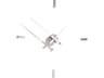 Nomon Tacon Chrome White Wall Clock