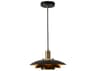 Nova Rancho Mirage 1-Light Matte Black Weathered Brass Pendant