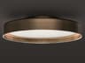 Oluce Berlin 2-Light Anodized Brass Glass LED Round Flush Mount