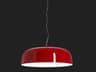 Oluce Canopy 1-Light Lacquered Red Bowl Pendant