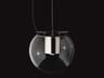 Oluce The Globe 1-Light Satin Nickel Glass Round Mini Pendant
