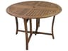 Outdoor Interiors 43" Round Eucalyptus Folding Table