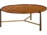 Oliver Home Reston-I Round Wood Rustic Burl Coffee Table