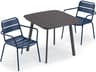 Oxford Garden Kapri Aluminum Carbon/Prussian 3 Piece Outdoor Dining Set