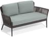 Oxford Garden Nette Aluminum Seafoam Cushion Loveseat