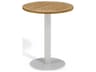 Oxford Garden Travira Aluminum Natural Round Bistro Table