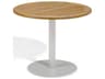 Oxford Garden Travira Aluminum Flint Round Tekwood Top Outdoor Patio Bistro Table