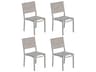 Oxford Garden Travira Aluminum Carbon Outdoor Dining Side Chair with Bellows Sling Set of 4
