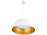 Oxygen by Quorum Lucci 1-Light White Industrial Brass Dome Pendant