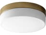 Oxygen by Quorum Zuri 1-Light Aged Brass Round Flush Mount