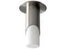 Oxygen by Quorum Ellipse 1-Light Satin Nickel Cylinder Flush Mount