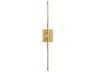 Oxygen by Quorum Palillos 2-Light Aged Brass Wall Sconce