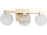 Oxygen by Quorum Axiom 3-Light Aged Brass Vanity Light