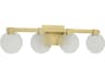 Oxygen by Quorum Axiom 4-Light Aged Brass Vanity Light