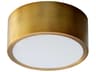 Oxygen by Quorum Peepers 1-Light Aged Brass Round Flush Mount