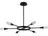 Oxygen by Quorum Sperano 6-Light Matte Black Chandelier