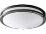 Oxygen by Quorum Oracle 1-Light Black Round Flush Mount