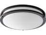 Oxygen by Quorum Oracle 1-Light Oiled Bronze Round Flush Mount