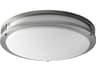 Oxygen by Quorum Oracle 1-Light Satin Nickel Round Flush Mount