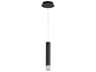 Oxygen by Quorum Alarum 1-Light Black Cylinder Linear Mini Pendant