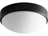 Oxygen by Quorum Journey 1-Light Black Round Flush Mount