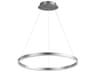 Oxygen by Quorum Circulo 1-Light Satin Nickel Pendant