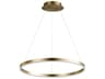 Oxygen by Quorum Circulo 1-Light Aged Brass Pendant