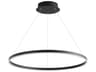 Oxygen by Quorum Circulo 1-Light Black Pendant