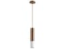 Oxygen by Quorum Opus 1-Light Satin Copper Cylinder Mini Pendant