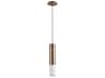 Oxygen by Quorum Opus 1-Light Satin Copper Cylinder Mini Pendant