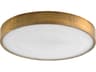 Oxygen by Quorum Floe Brushed Brass Round Flush Mount