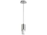 Oxygen by Quorum Ellipse 1-Light Polished Nickel Cylinder Mini Pendant
