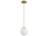 Oxygen by Quorum Luna 1-Light Aged Brass Globe Mini Pendant