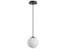 Oxygen by Quorum Luna 1-Light Black Globe Mini Pendant