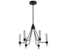 Oxygen by Quorum Ethos 6-Light Black Chandelier