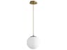 Oxygen by Quorum Luna 1-Light Aged Brass Globe Mini Pendant