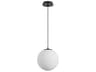 Oxygen by Quorum Luna 1-Light Black Globe Mini Pendant