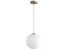Oxygen by Quorum Luna 1-Light Aged Brass Globe Mini Pendant