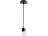 Oxygen by Quorum Spirit 1-Light Black Cylinder Linear Mini Pendant