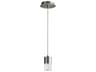 Oxygen by Quorum Spirit 1-Light Satin Nickel Cylinder Linear Mini Pendant